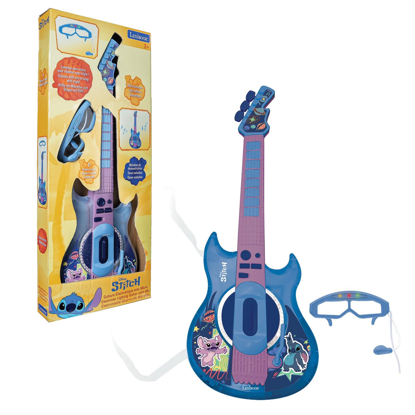 Stitch Strummer Electric Guitar Set with Lightning Effects and Microphone