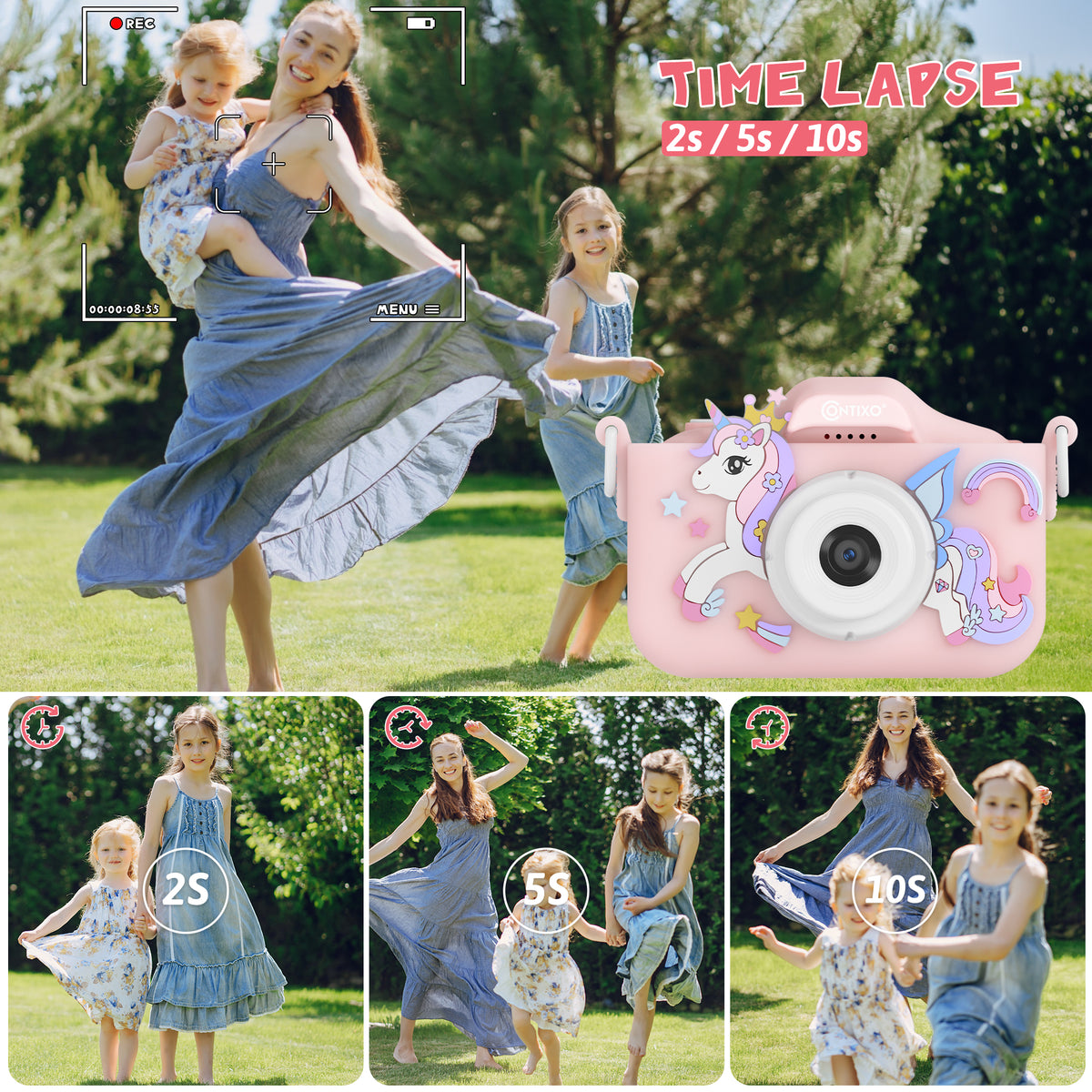 Contixo KC3 Kids Digital Camera With Silicone Cover 1080p HD