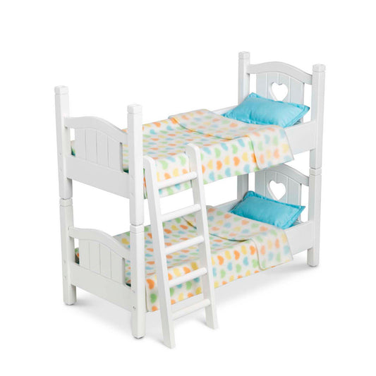 Melissa & Doug Mine to Love Wooden Doll Bunk Bed Playset