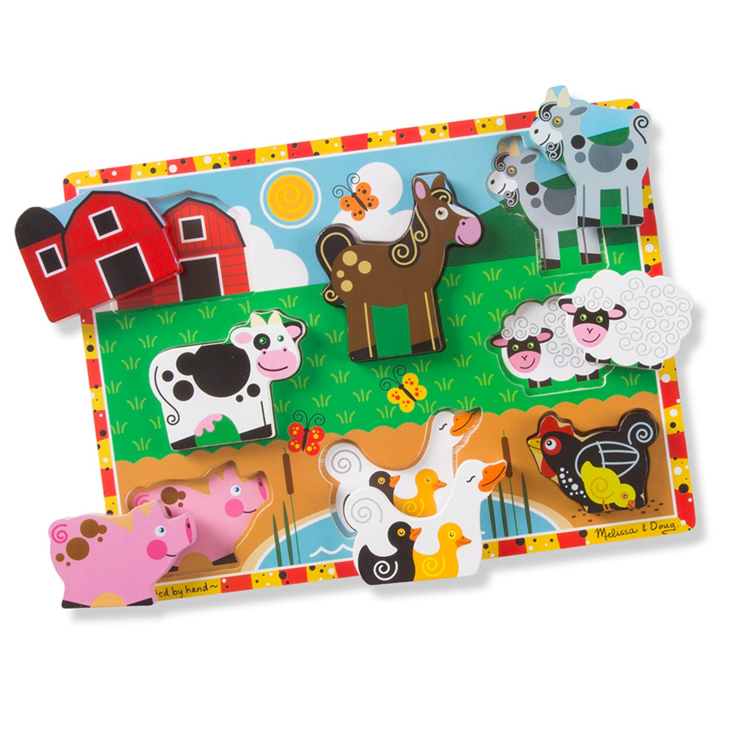 Melissa & Doug Chunky Wooden Farm Puzzle - 8 pc