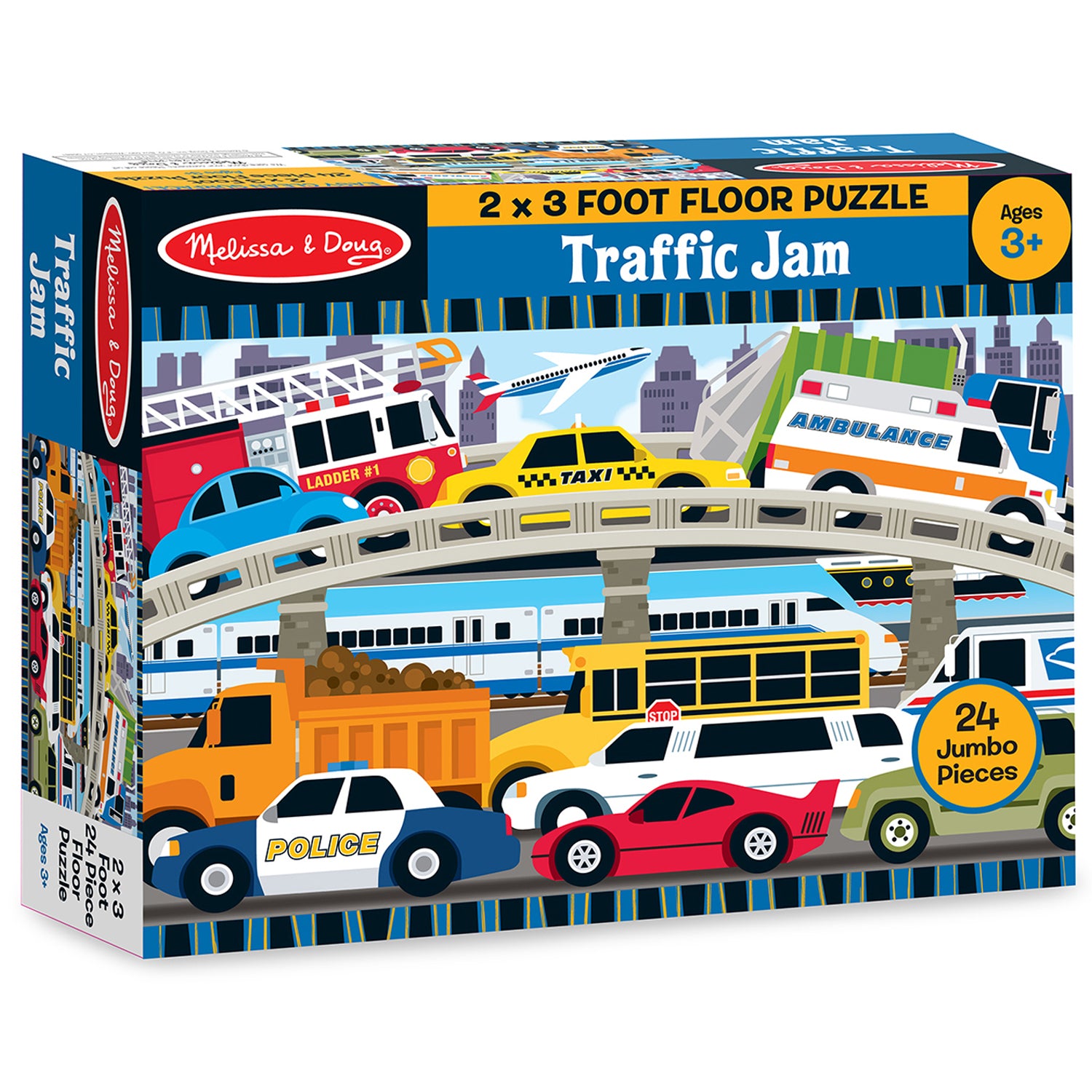 Melissa & Doug Traffic Jam Floor Puzzle - 24 pc