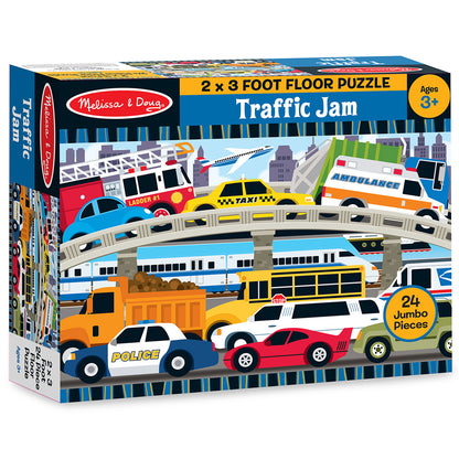 Melissa & Doug Traffic Jam Floor Puzzle - 24 pc