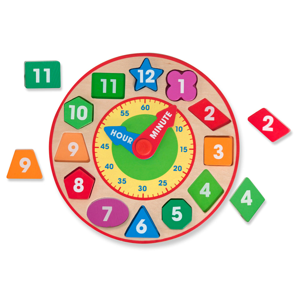 Melissa & Doug Shape Sorting Clock - Interactive Educational Toy