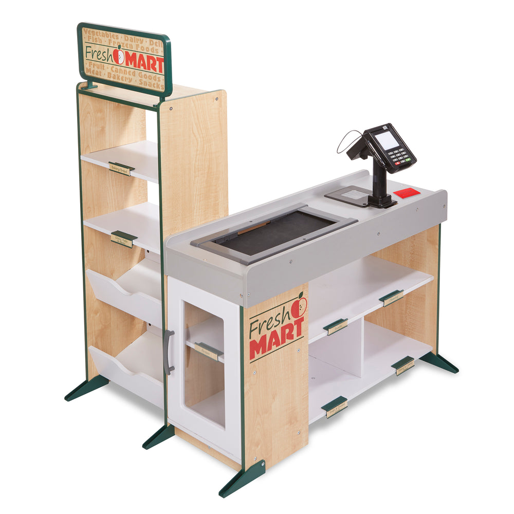 Melissa & Doug Deluxe Wooden Fresh Mart Grocery Store - Interactive Play Set