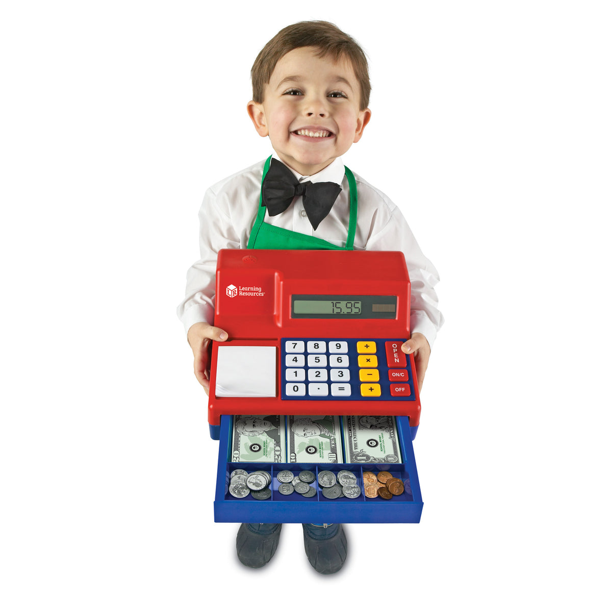 Learning Resources Pretend & Play Calculator Cash Register with Solar ...
