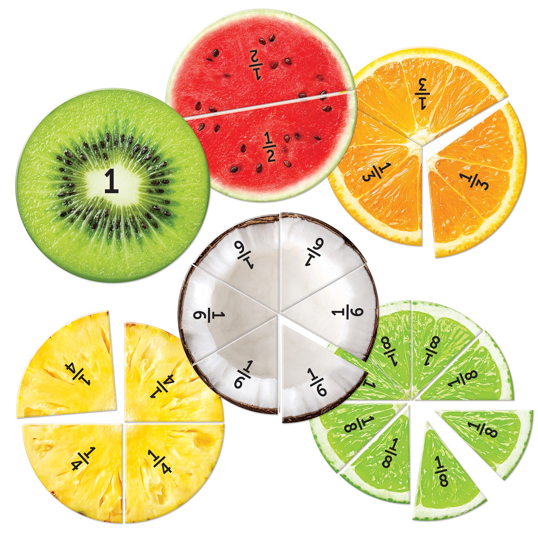 Learning Resources Magnetic Fruit Fractions - Educational Math Toy