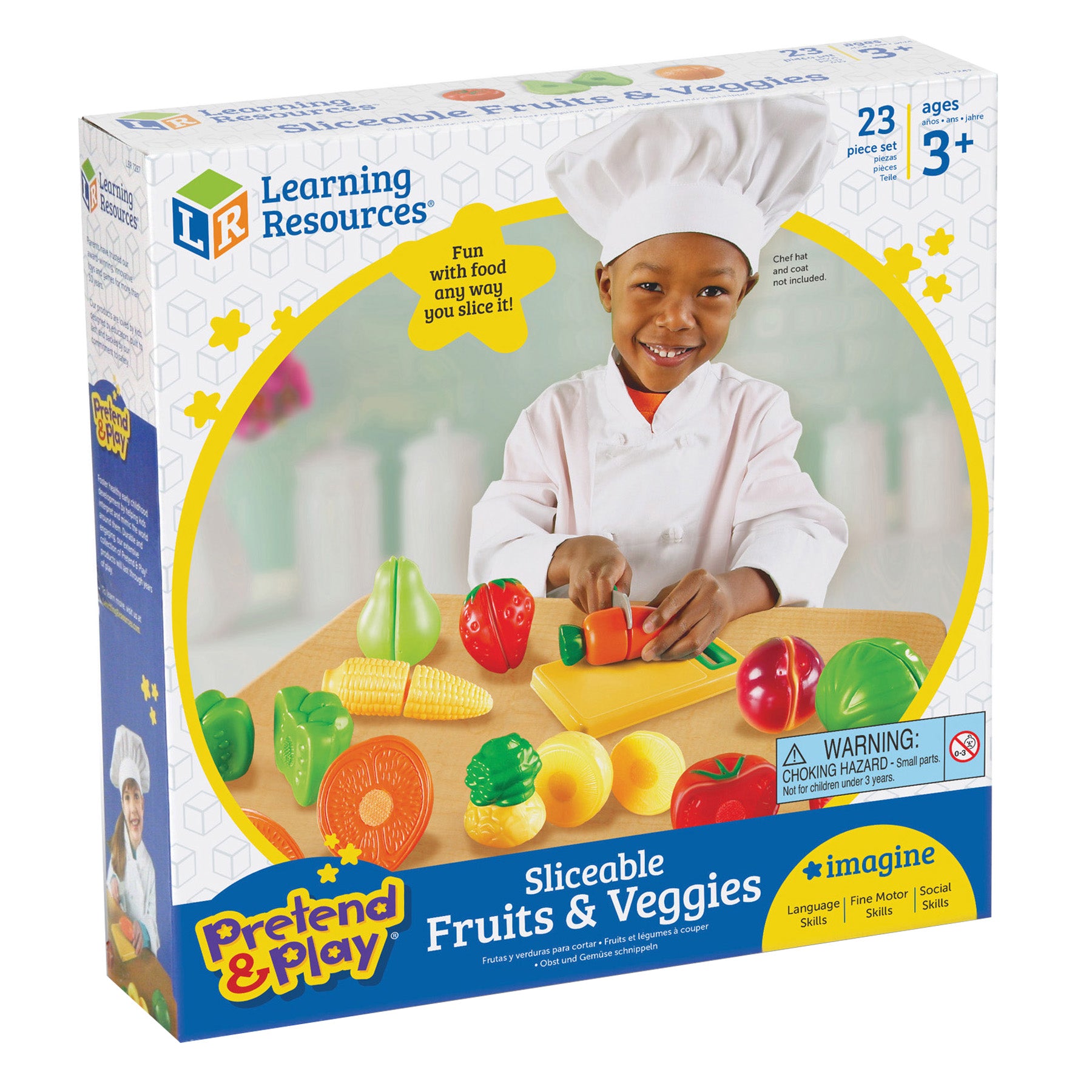Fruit Learning Rescuorses Learning Resources Pretend & Play Sliceable Fruits & Veggies Set – Toys ...
