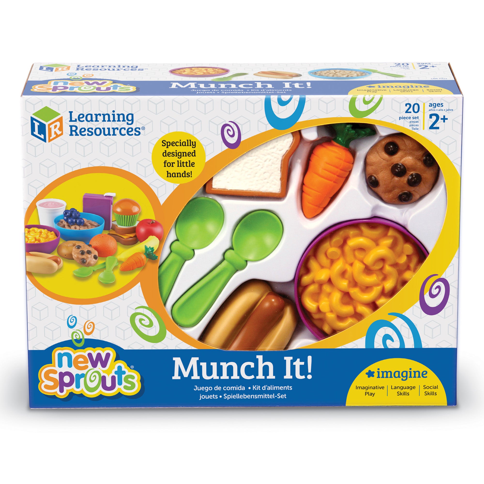 Learning Resources 20-Piece New Sprouts Munch It! Food Set – Toys