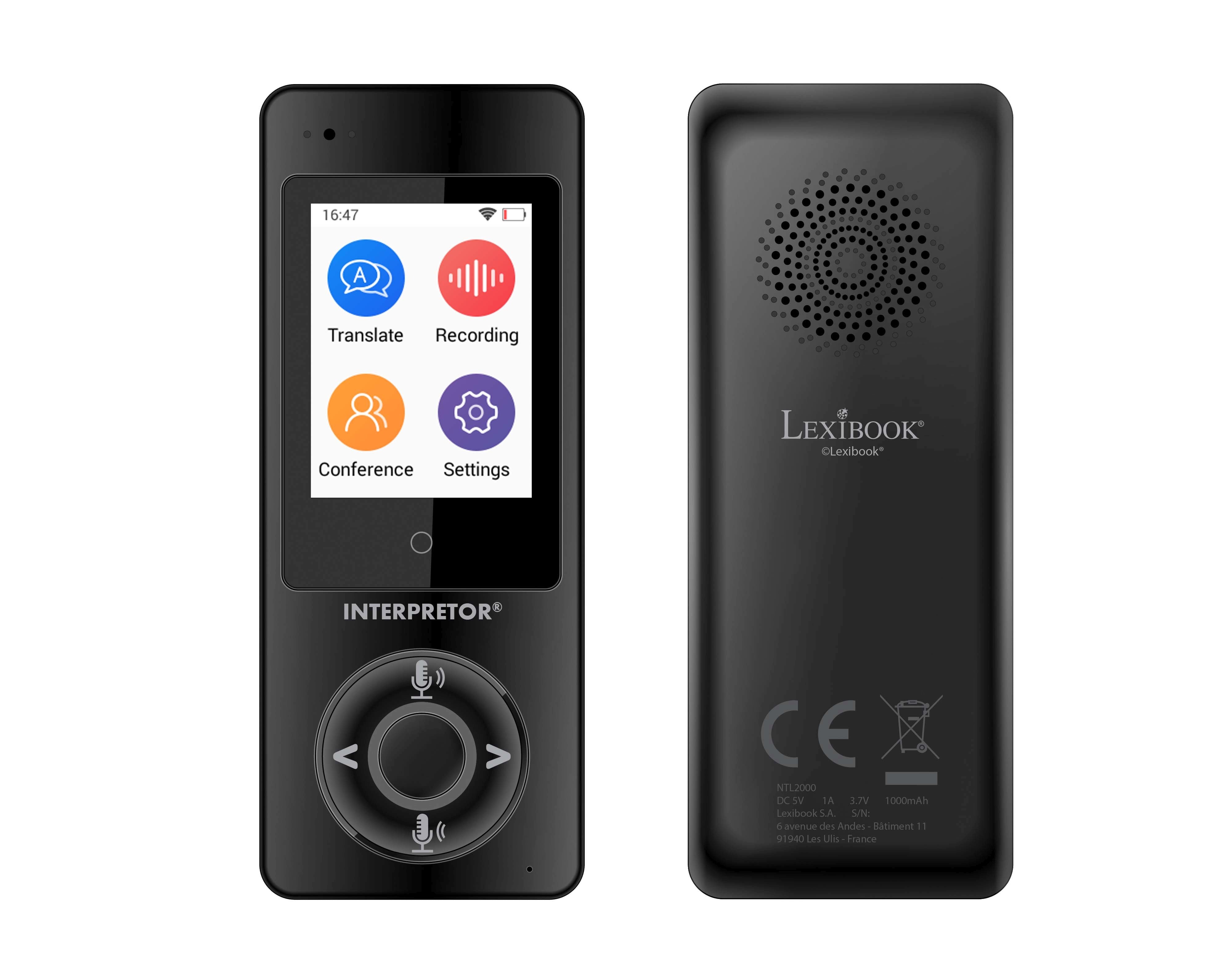 Lexibook Interpretor Translator - Multilingual Speech-to-Text Device ...