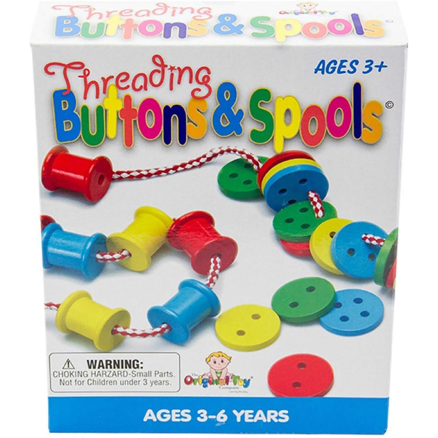 Original Toy Company Colorful Threading Buttons & Spools Set - Creativ ...