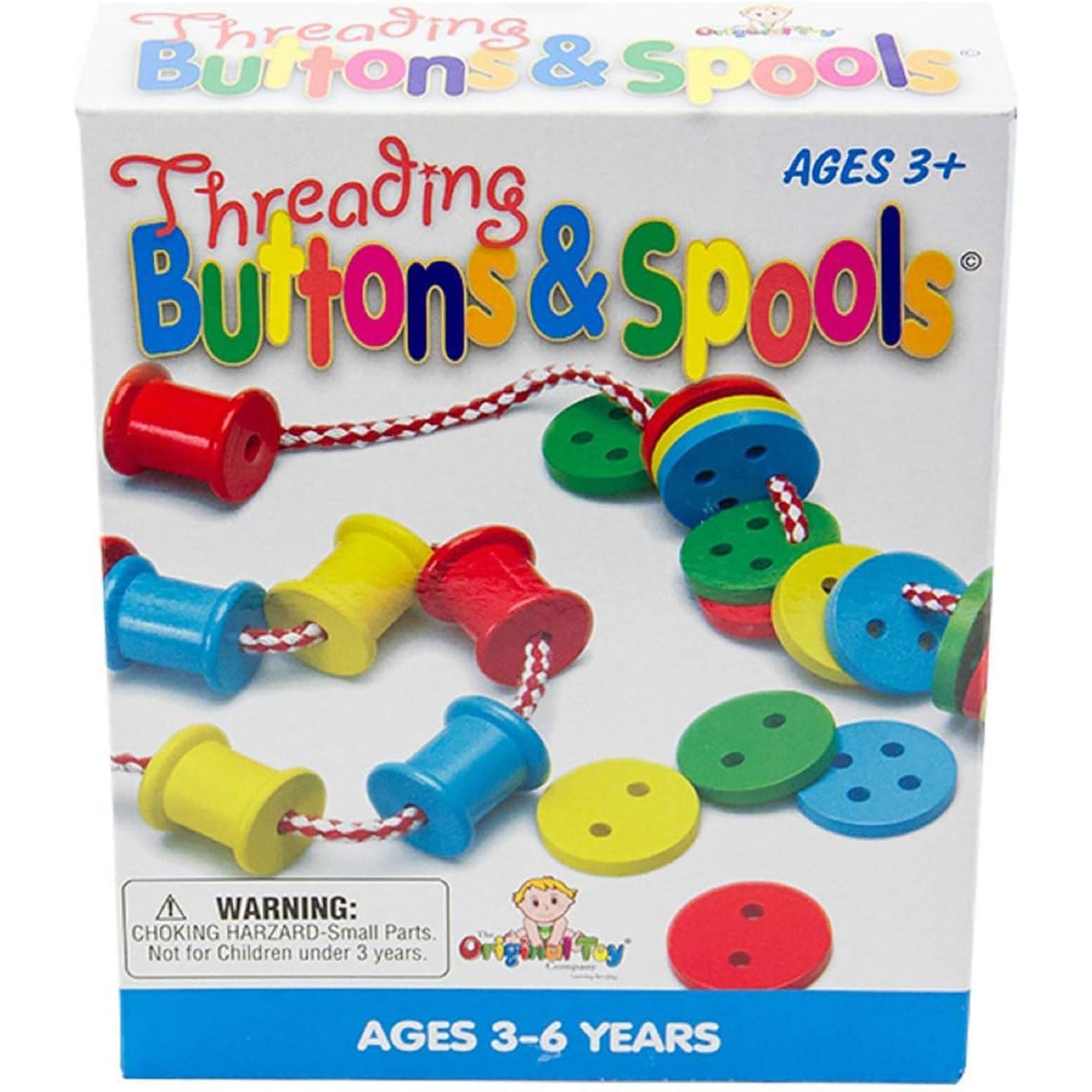 Original Toy Company Colorful Threading Buttons & Spools Set - Creativ ...