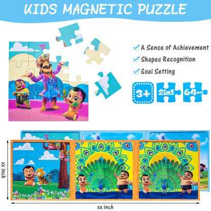 Mighty Little Bheem 2 Pack Magnetic Jigsaw Puzzles – 16 pc