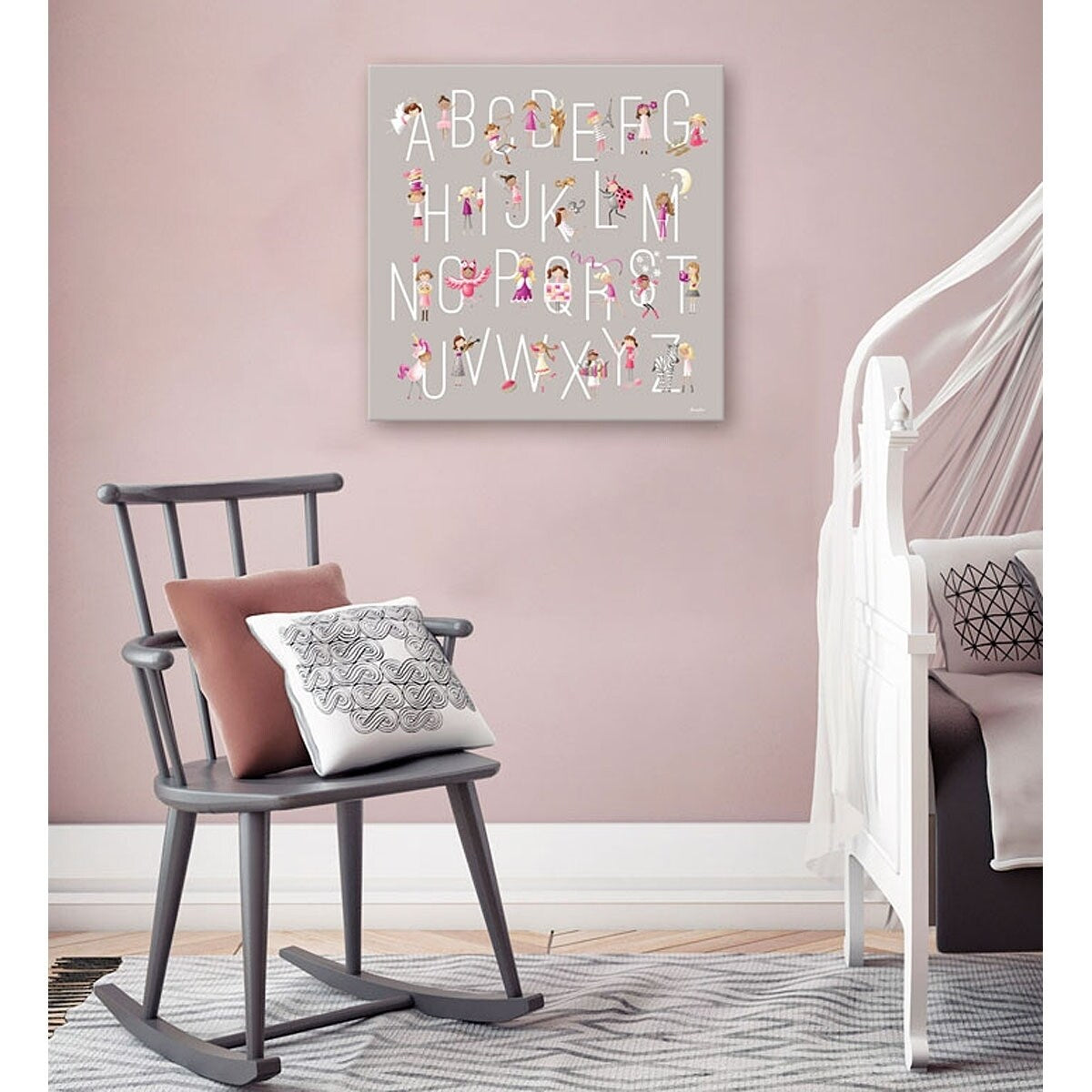 Sarah Lowe's G Is For Girls Hand-Stretched Canvas Art