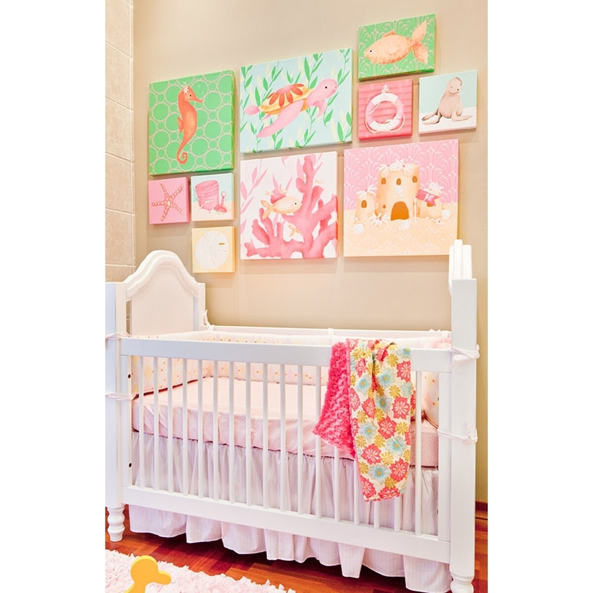 Oopsy Daisy Penelope The Seahorse 10 Inch Stretched Canvas Wall Art by Meghann O'Hara