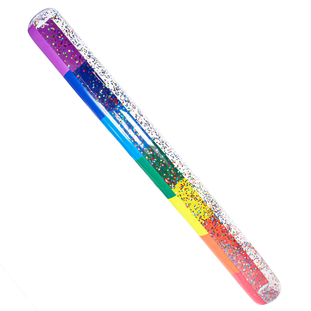 PoolCandy Rainbow Collection 72-inch Glitter Pool Noodle - Classic Rainbow