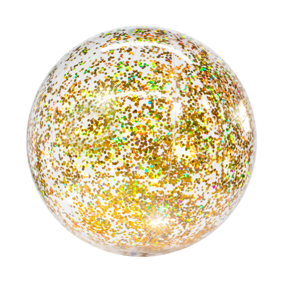 Giant Glitter Beach Ball - 20" Sparkle & Shine at Every Turn
