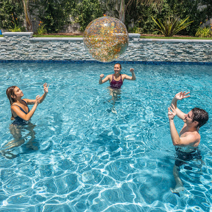 Giant Glitter Beach Ball - 20" Sparkle & Shine at Every Turn