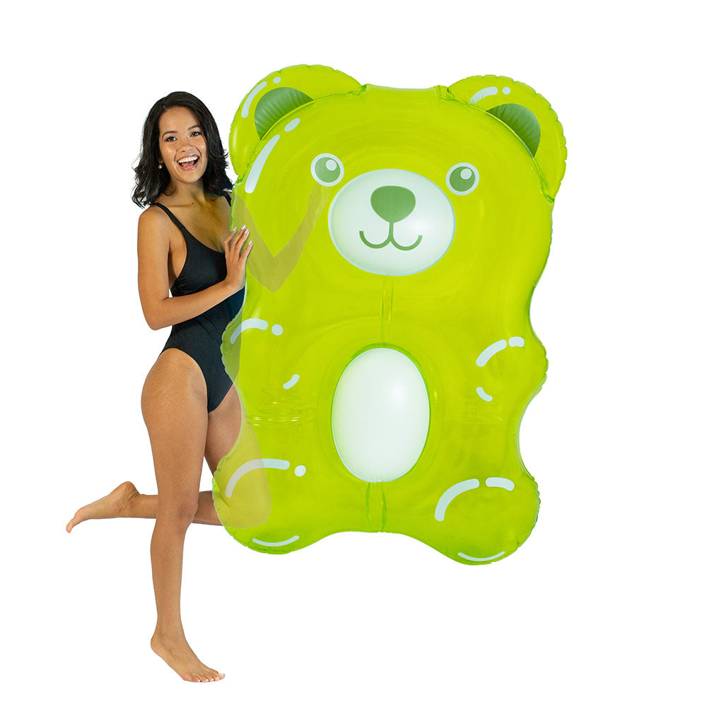 Giant Green Gummy Bear Inflatable Raft