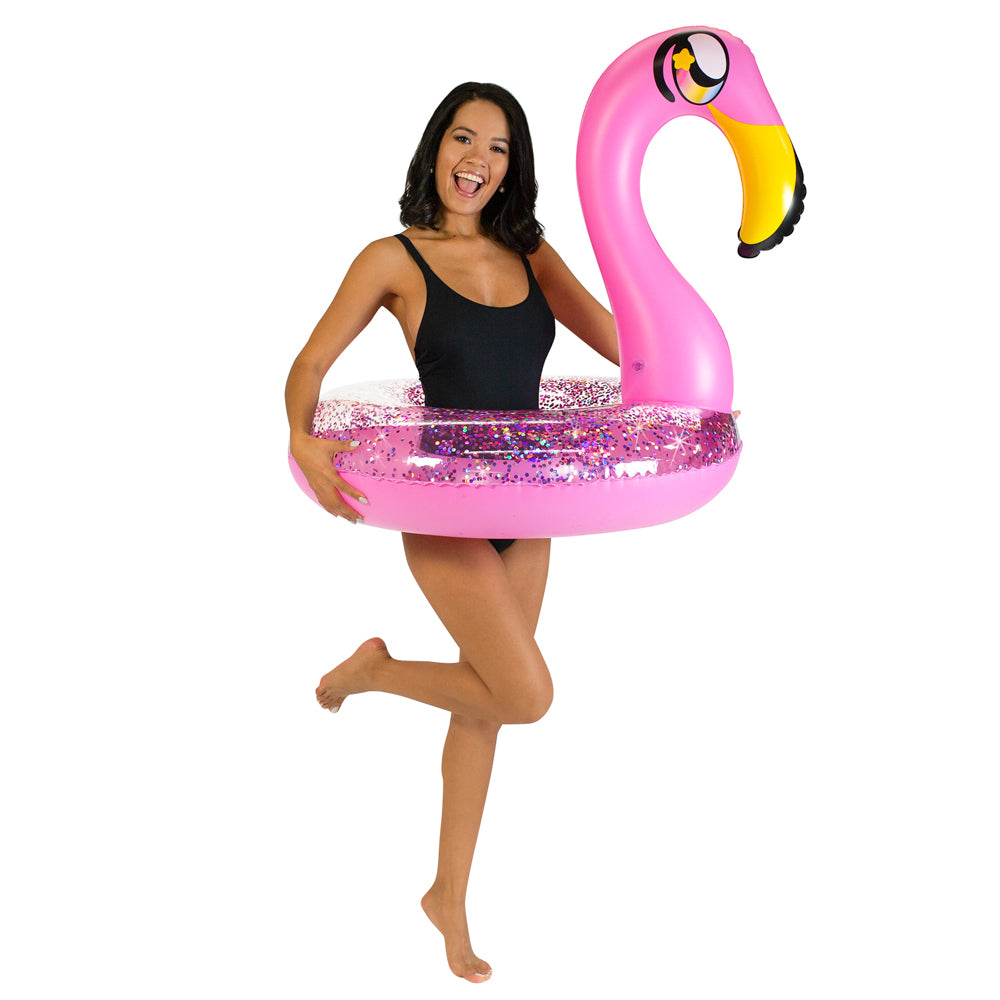 Glitter Flamingo - 36" Beach & Pool Tube