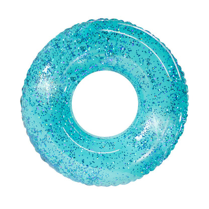 Glitter 42" Beach & Pool Tube with Aqua Glitter