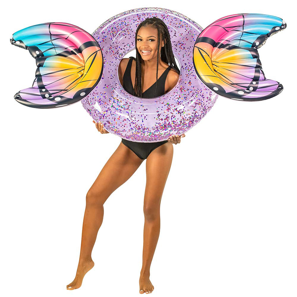 Glitter Butterfly - 40" Beach & Pool Tube