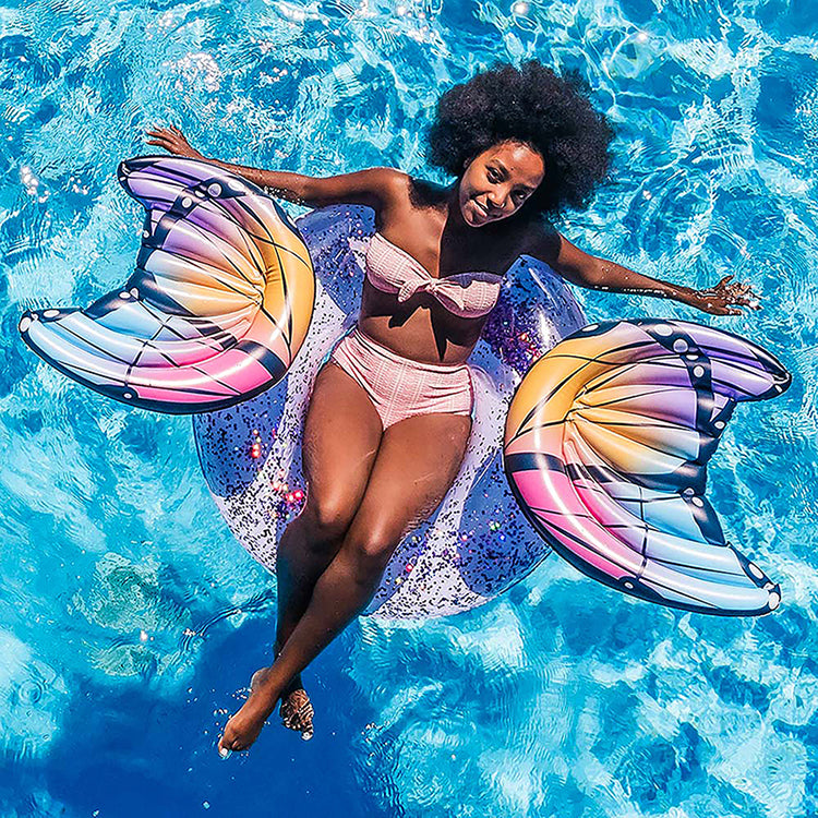 Glitter Butterfly - 40" Beach & Pool Tube