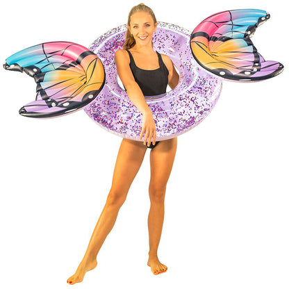 Glitter Butterfly - 40" Beach & Pool Tube