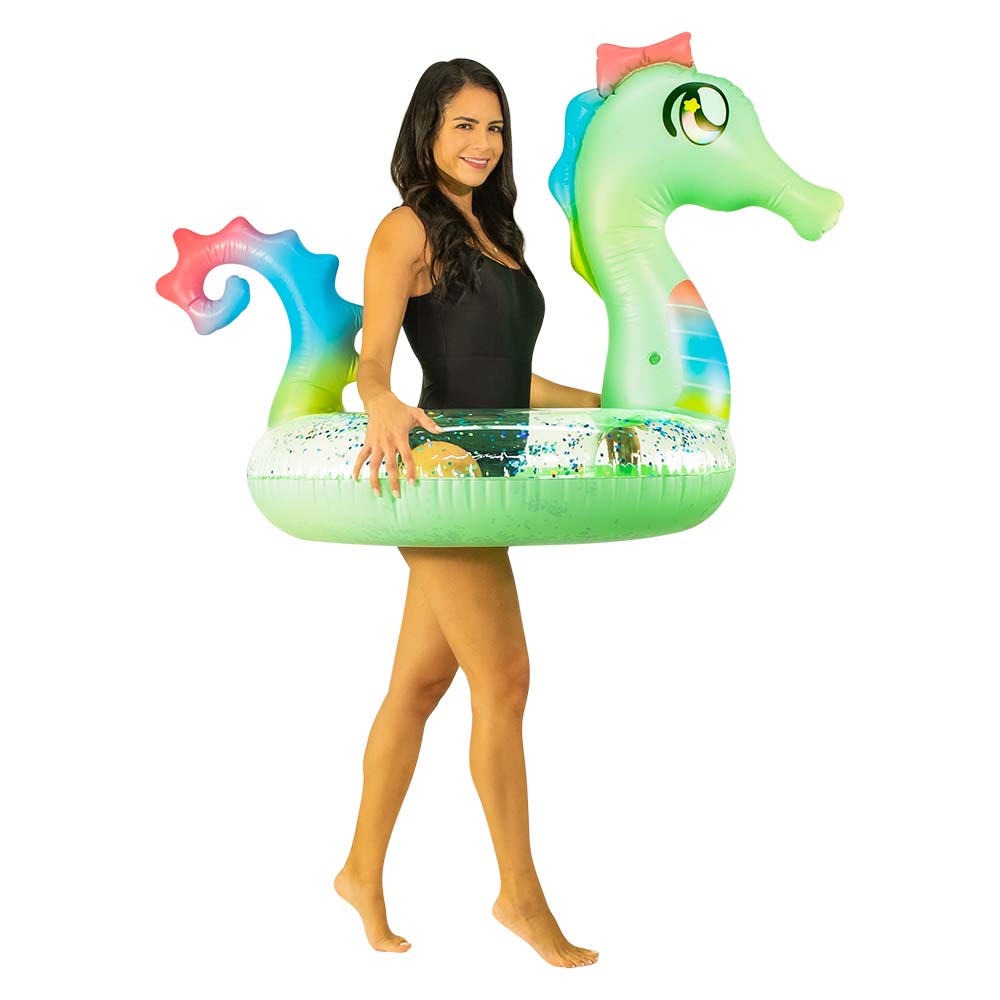 Glitter Seahorse - 40" Beach & Pool Tube