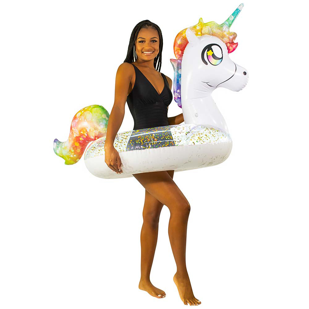 Glitter Unicorn - 40" Beach & Pool Tube