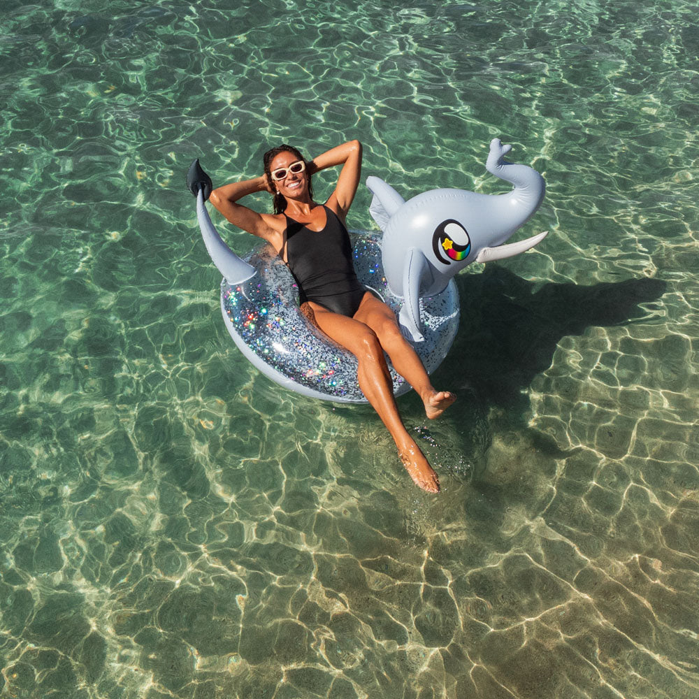 Glitter Elephant - 42" Beach & Pool Tube