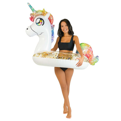 Glitter Unicorn - 42" Beach & Pool Tube