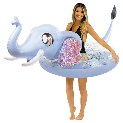 Glitter Elephant - 48" Jumbo Beach & Pool Tube