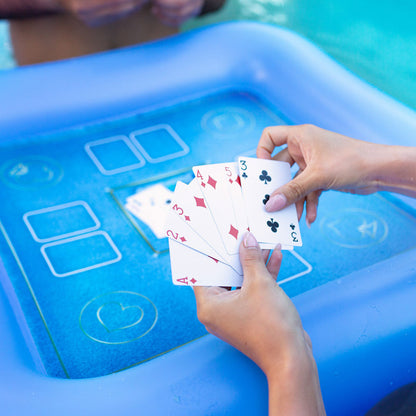 Inflatable Floating Game Table and Waterproof Playing Cards