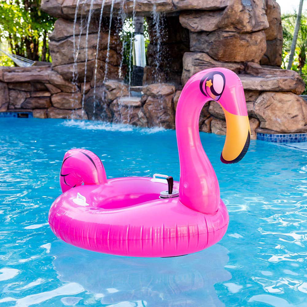 PoolCandy Flamingo Tube Runner Motorized Pool Float
