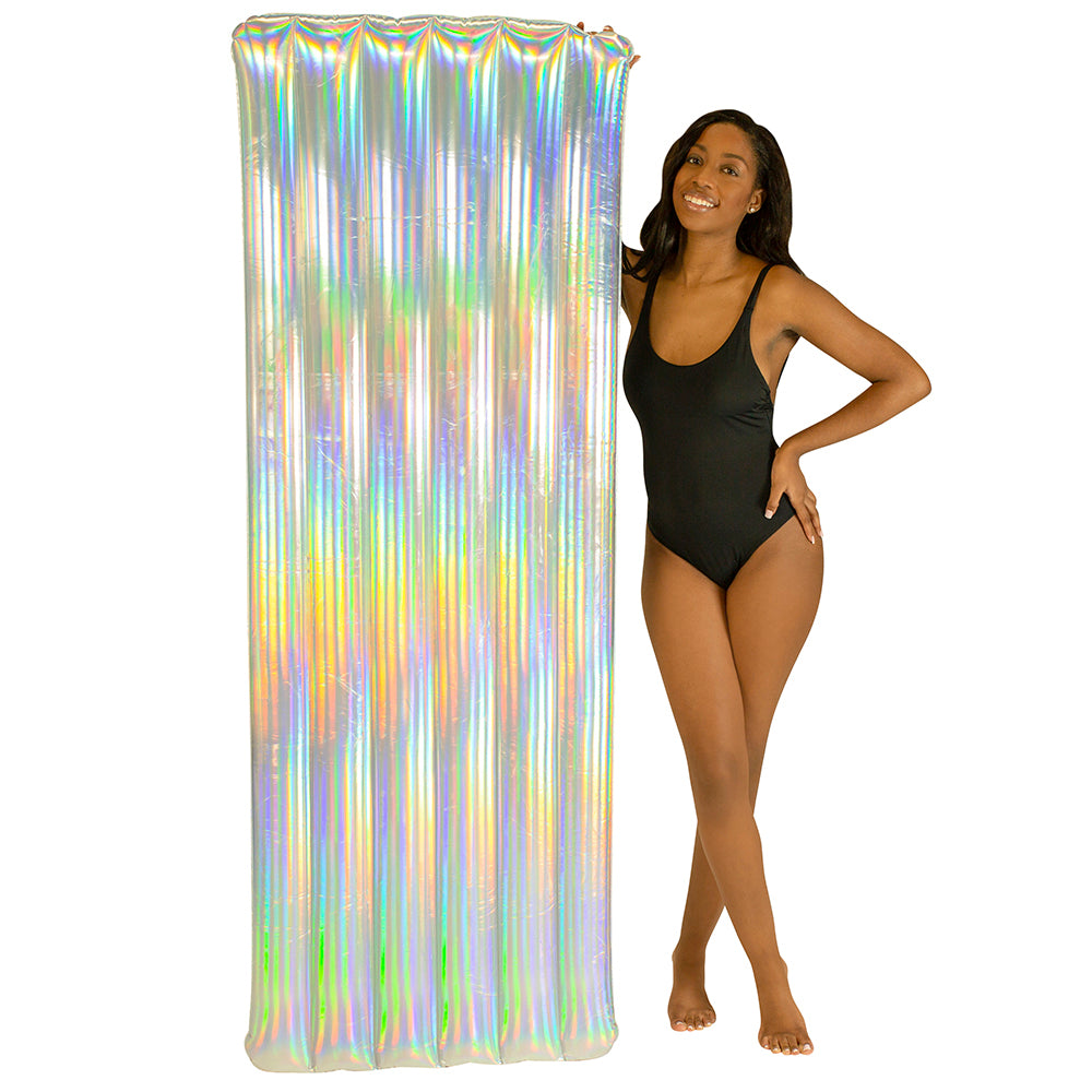 Holographic Deluxe Pool Raft - 74 x 30"