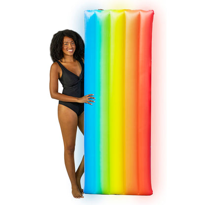 Rainbow Collection Illuminated LED Deluxe Pool Raft - 74 x 30"