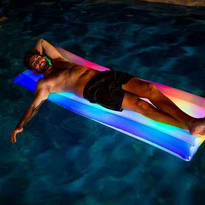 Rainbow Collection Illuminated LED Deluxe Pool Raft - 74 x 30"