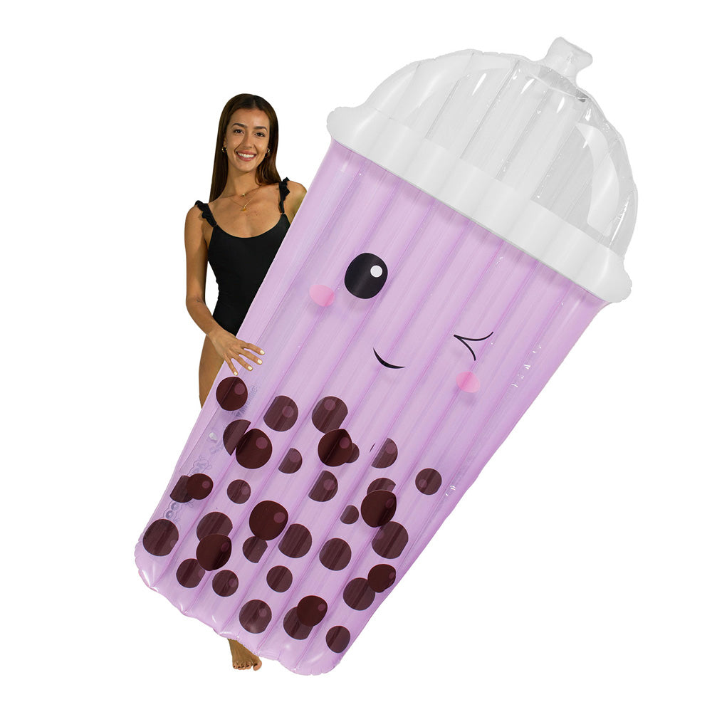 Boba Tea Giant Inflatable Lounging Raft - Purple