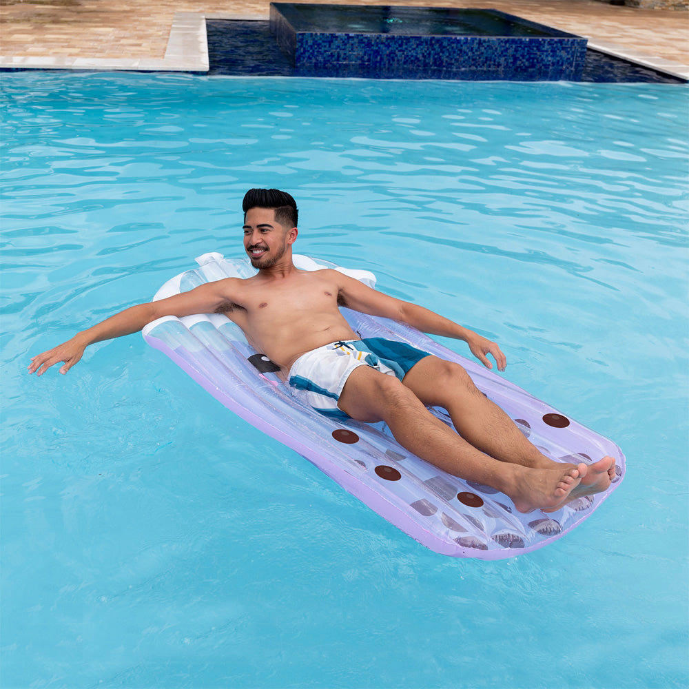 Boba Tea Giant Inflatable Lounging Raft - Purple