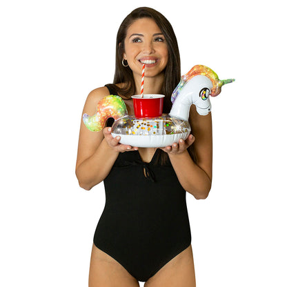 Glitter Unicorn Party Animal Pack - 48" Tube with Matching Drink Float