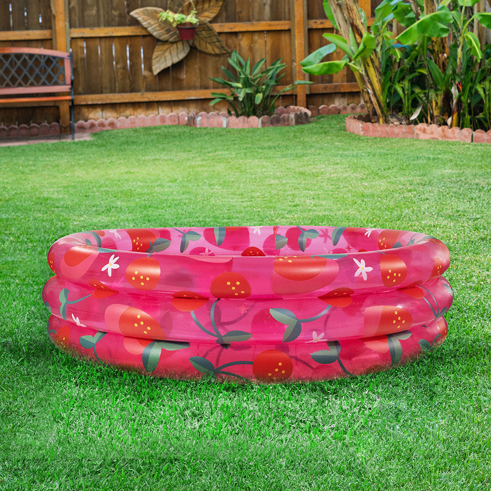 Inflatable Sunning Pool - 60 x 60 x 15 - Strawberries & Cherries