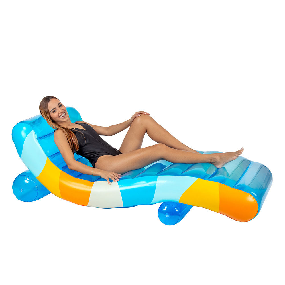 Inflatable Pool Chaise Lounger - Good Vibes