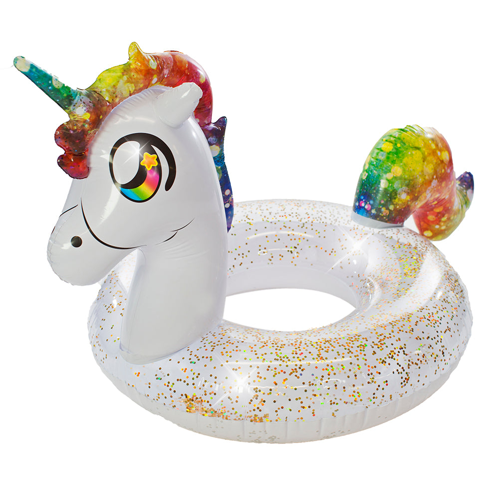 Glitter Unicorn - 48" Jumbo Beach & Pool Tube