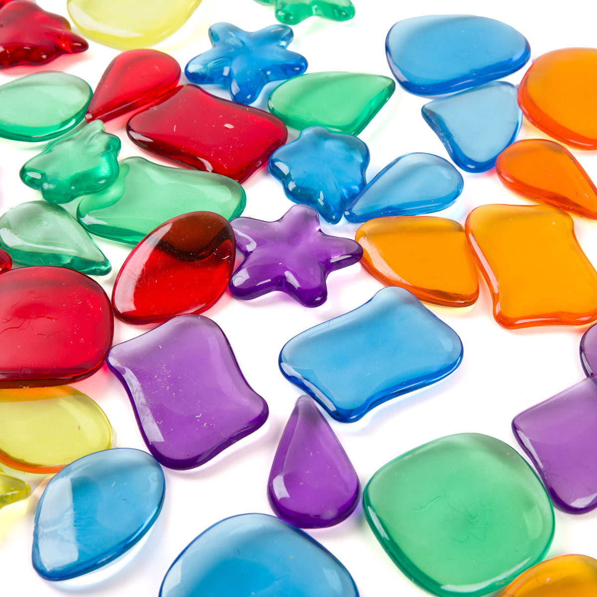 Roylco STEAM Light Learning Rocks - Translucent Color & Shape Play Kit ...
