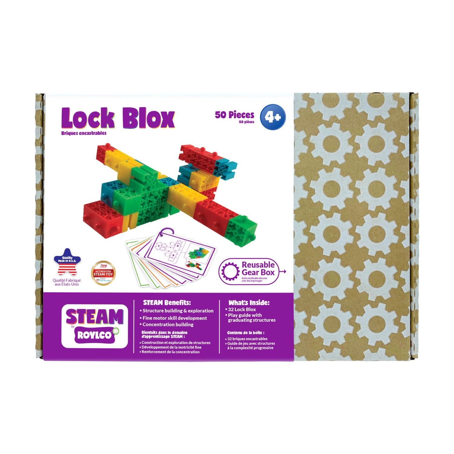 Roylco Lock Blox STEAM Building Set - Colorful Educational Toy