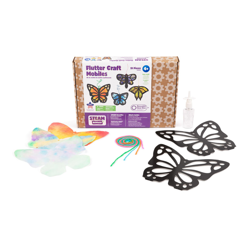 Roylco Artistic Flutter Craft Mobiles Kit - 21 Piece Set