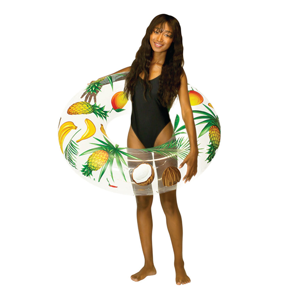 Pool Tube 48" - Clear Tropical Pattern