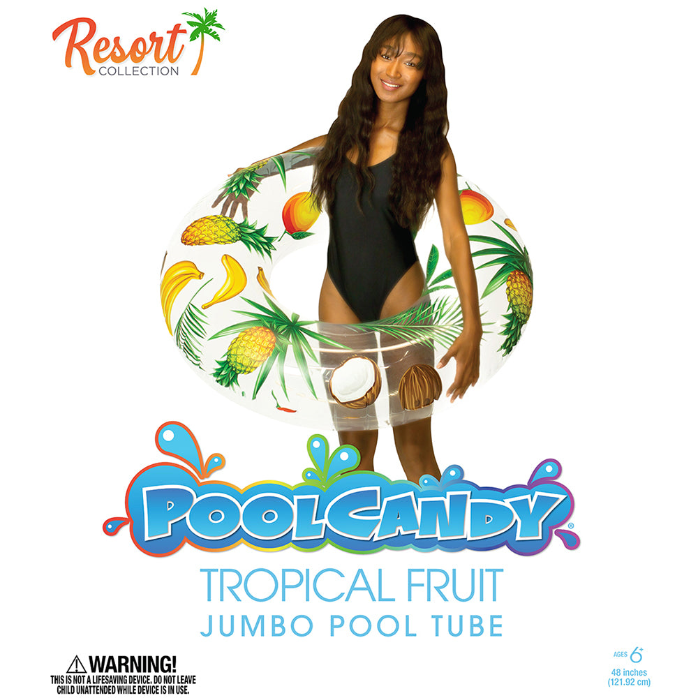 Pool Tube 48" - Clear Tropical Pattern