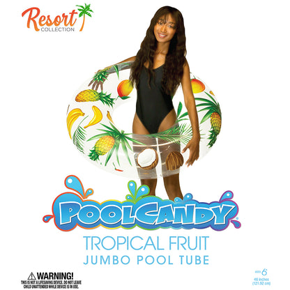 Pool Tube 48" - Clear Tropical Pattern