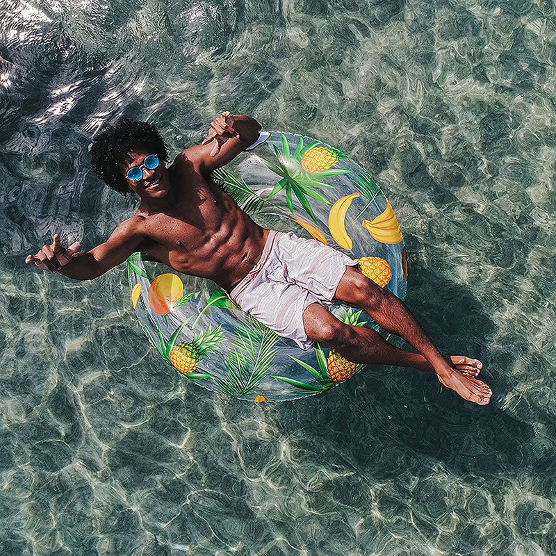 Pool Tube 48" - Clear Tropical Pattern